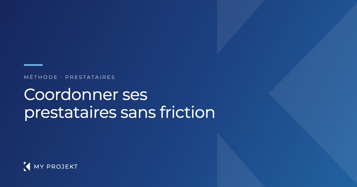 Gestion et coordination des prestataires événementiels avec My Projekt