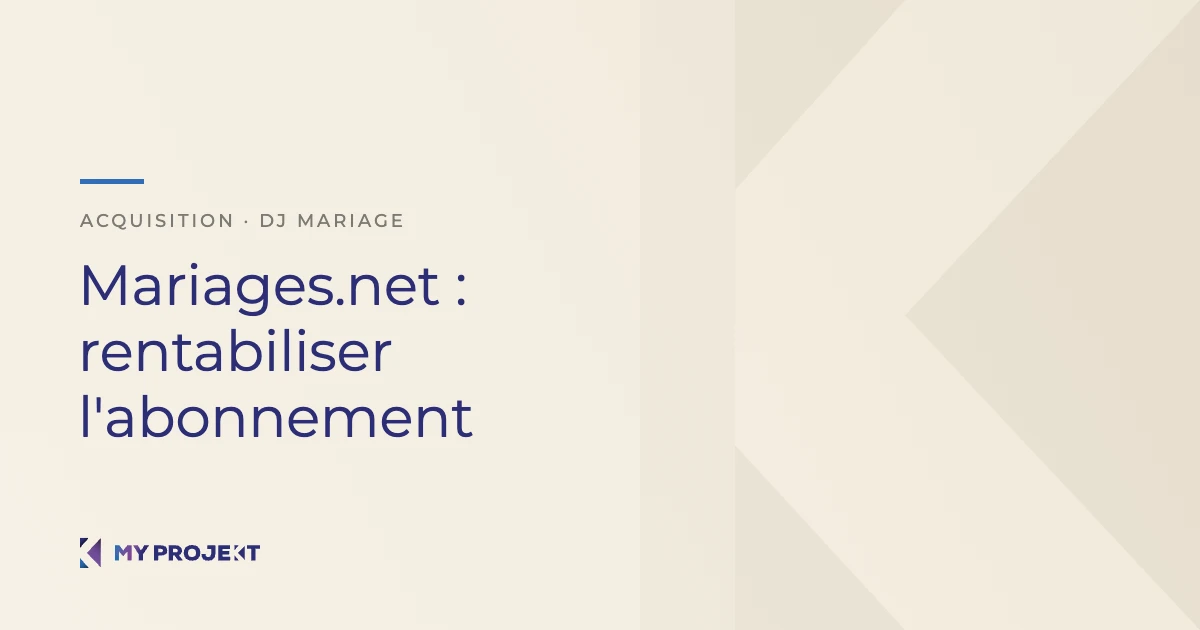DJ analysant la rentabilité de ses demandes Mariages.net