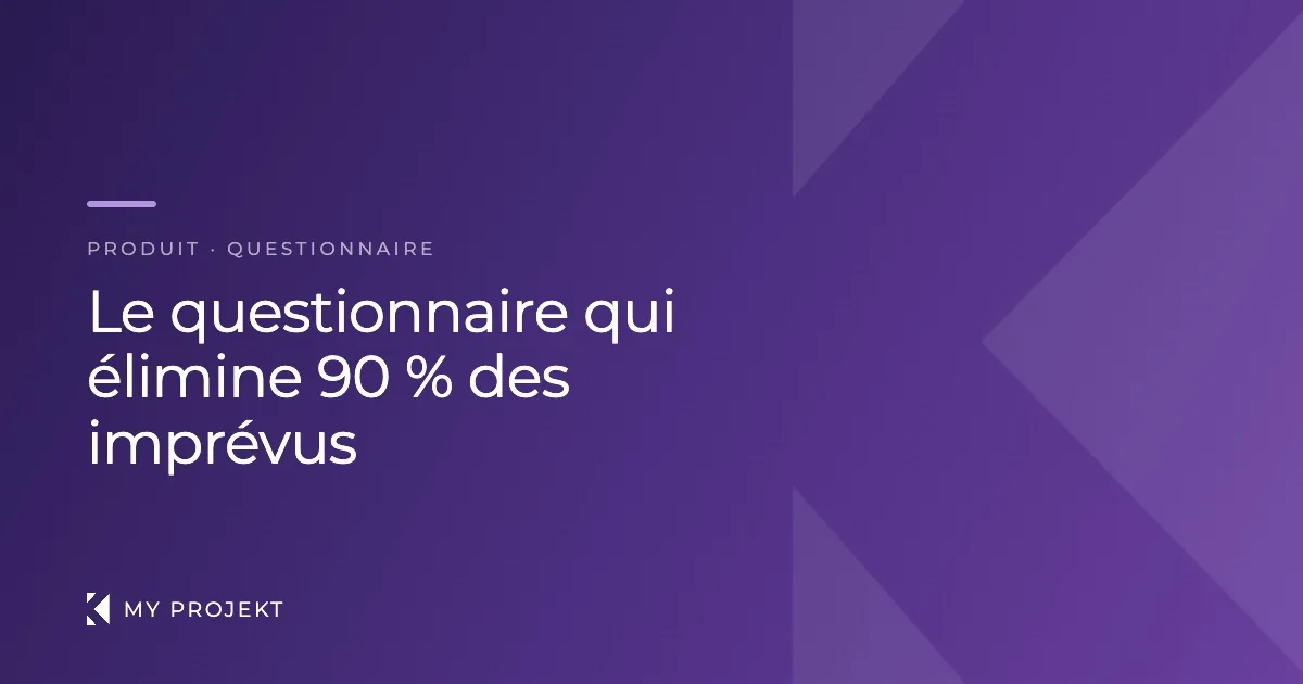 Questionnaire pré-événement mariage : le brief client complet — My Projekt